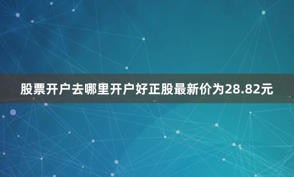 股票开户去哪里开户好正股最新价为28.82元