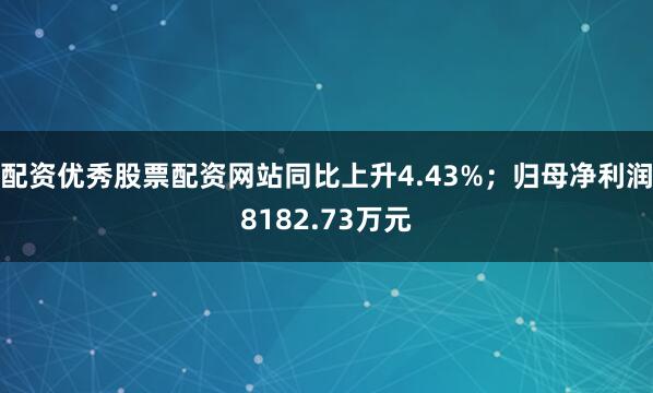 配资优秀股票配资网站同比上升4.43%；归母净利润8182.73万元