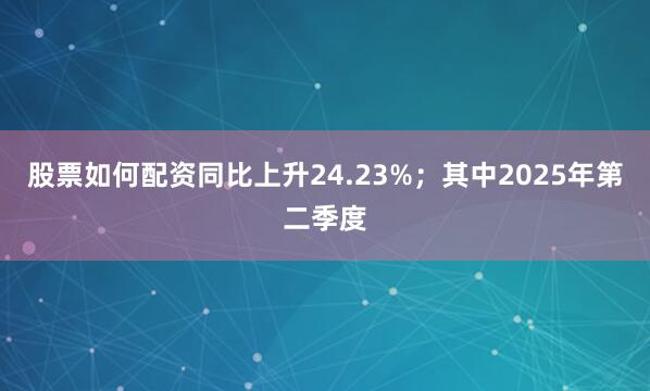 股票如何配资同比上升24.23%；其中2025年第二季度
