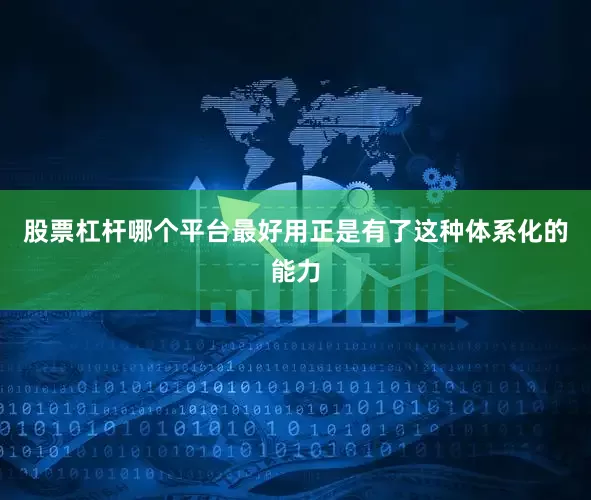 股票杠杆哪个平台最好用正是有了这种体系化的能力