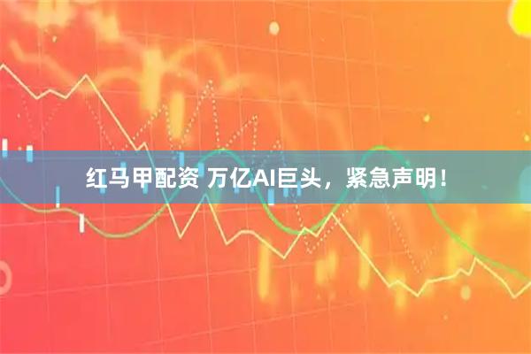 红马甲配资 万亿AI巨头，紧急声明！
